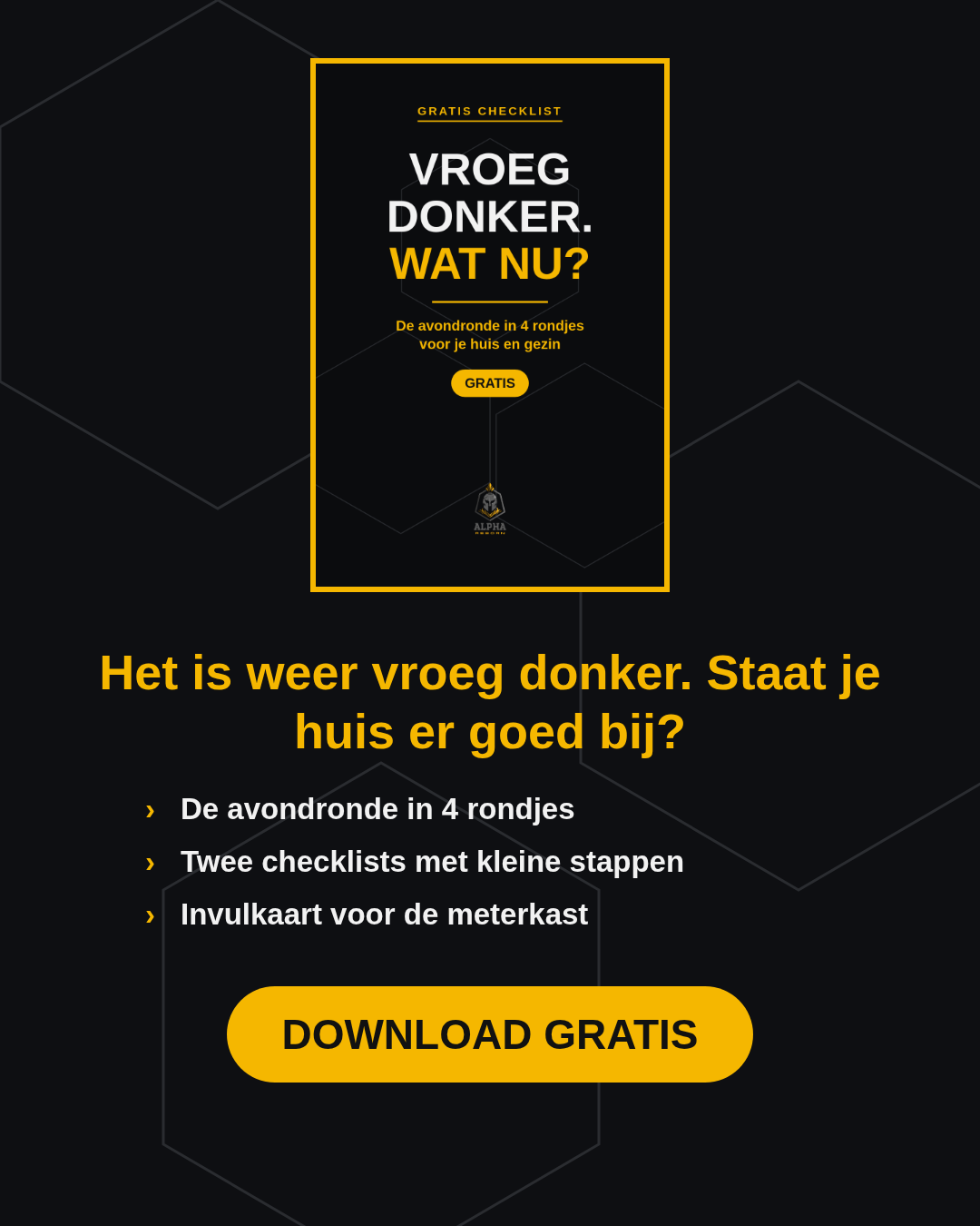 Vroeg donker. Wat nu? – De Avondronde (AlphaReborn)
